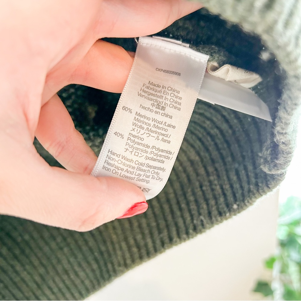 🔥Madewell | Hollydene Ruffle-Shoulder Pullover Sweater Grey Small Long Sl… - Picture 8 of 11